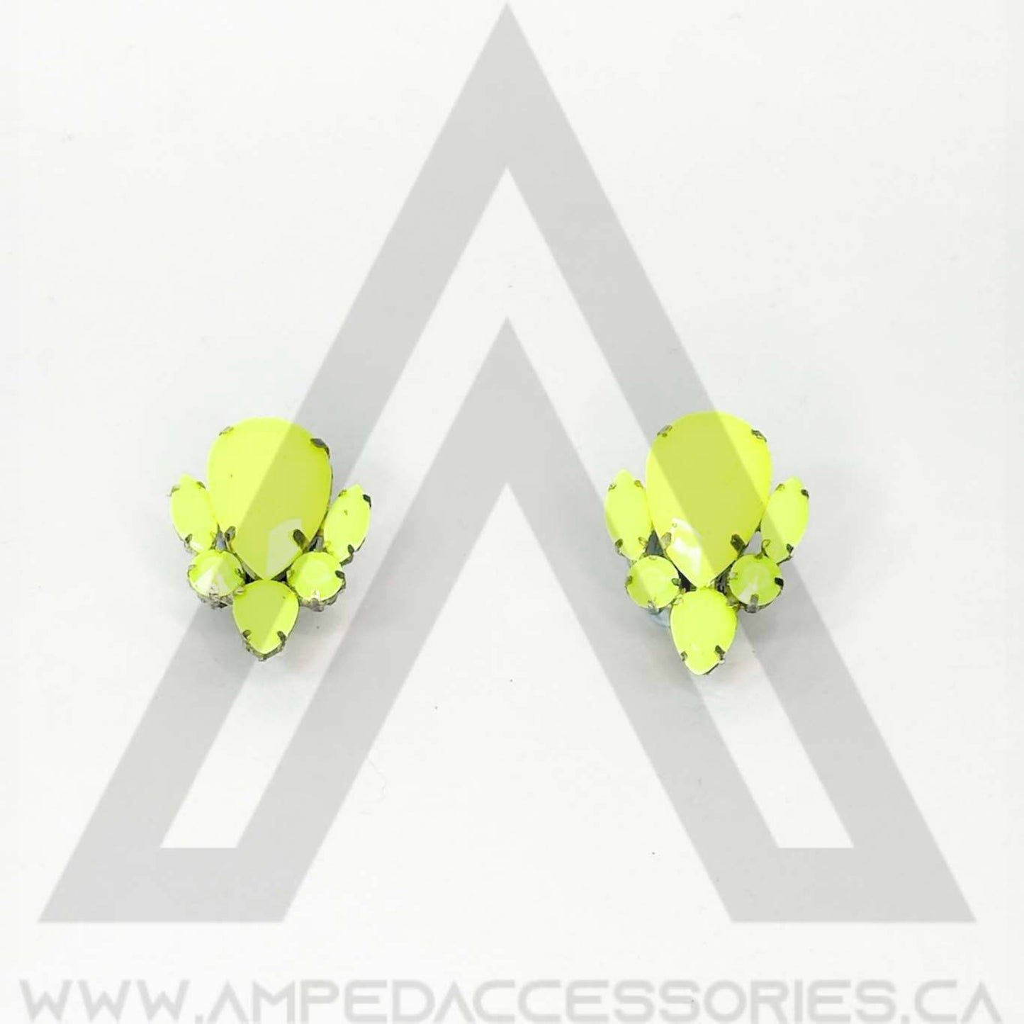 Yellow Button Earrings