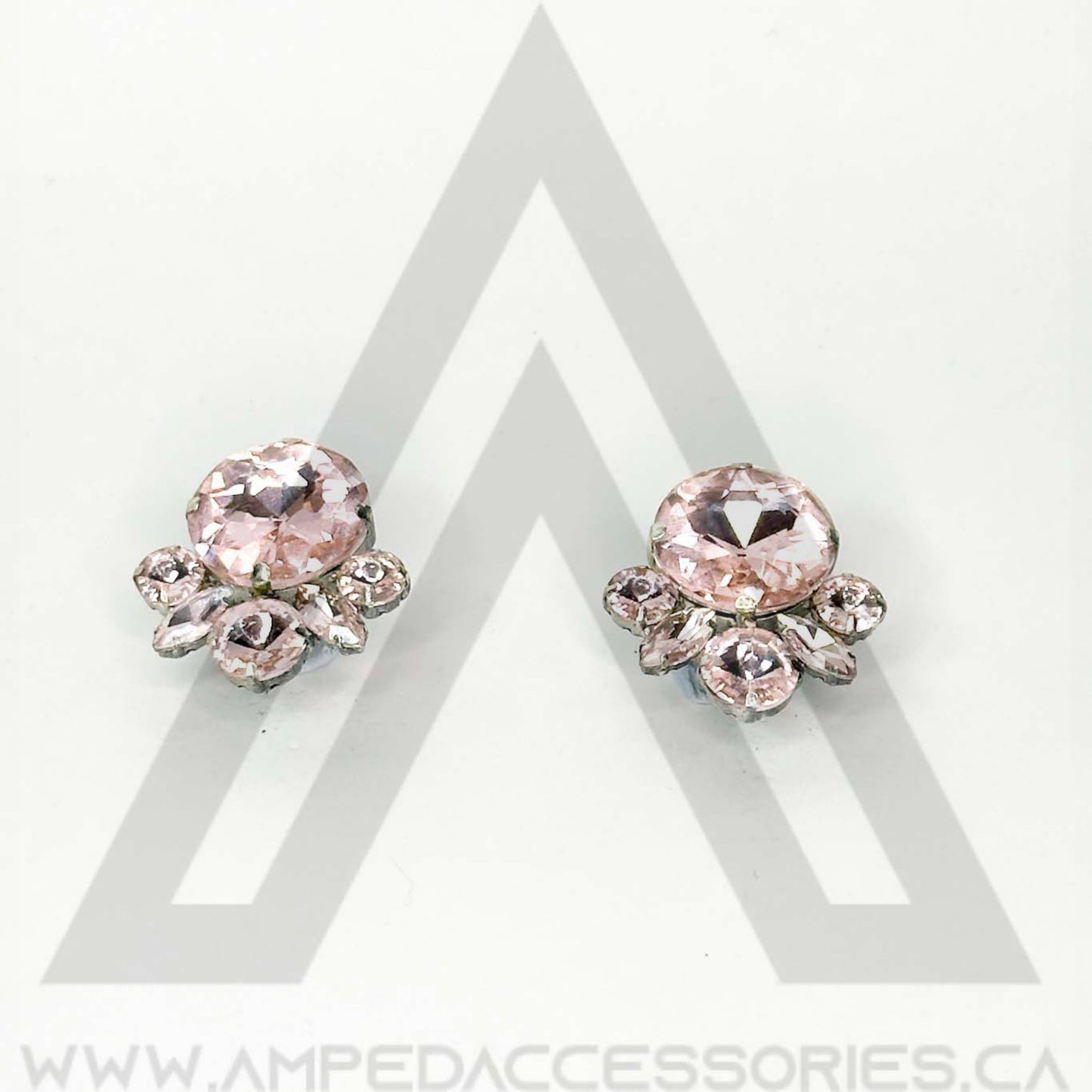 Pink Button Earrings